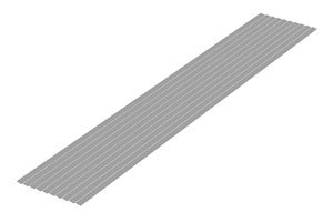 Plastic Material (Gray) Shredded Board 0.3 x 4.0 mm (10pcs.) (Material)