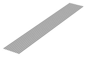 Plastic Material (Gray) Shredded Board 0.5 x 3.0 mm (10pcs.) (Material)