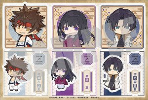 Rurouni Kenshin Sheet Sticker B (Sanosuke Sagara & Megumi Takani & Aoshi Shinomori) (Anime Toy)