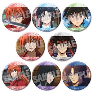 Rurouni Kenshin Trading Scene Picture Can Badge (Set of 8) (Anime Toy)