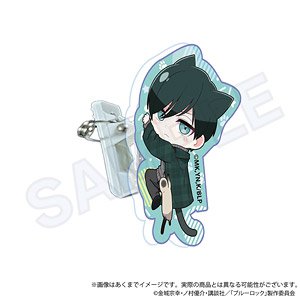 ブルーロック アクリルクリップ ひっつきにゃんver. 糸師凛 (キャラクターグッズ)