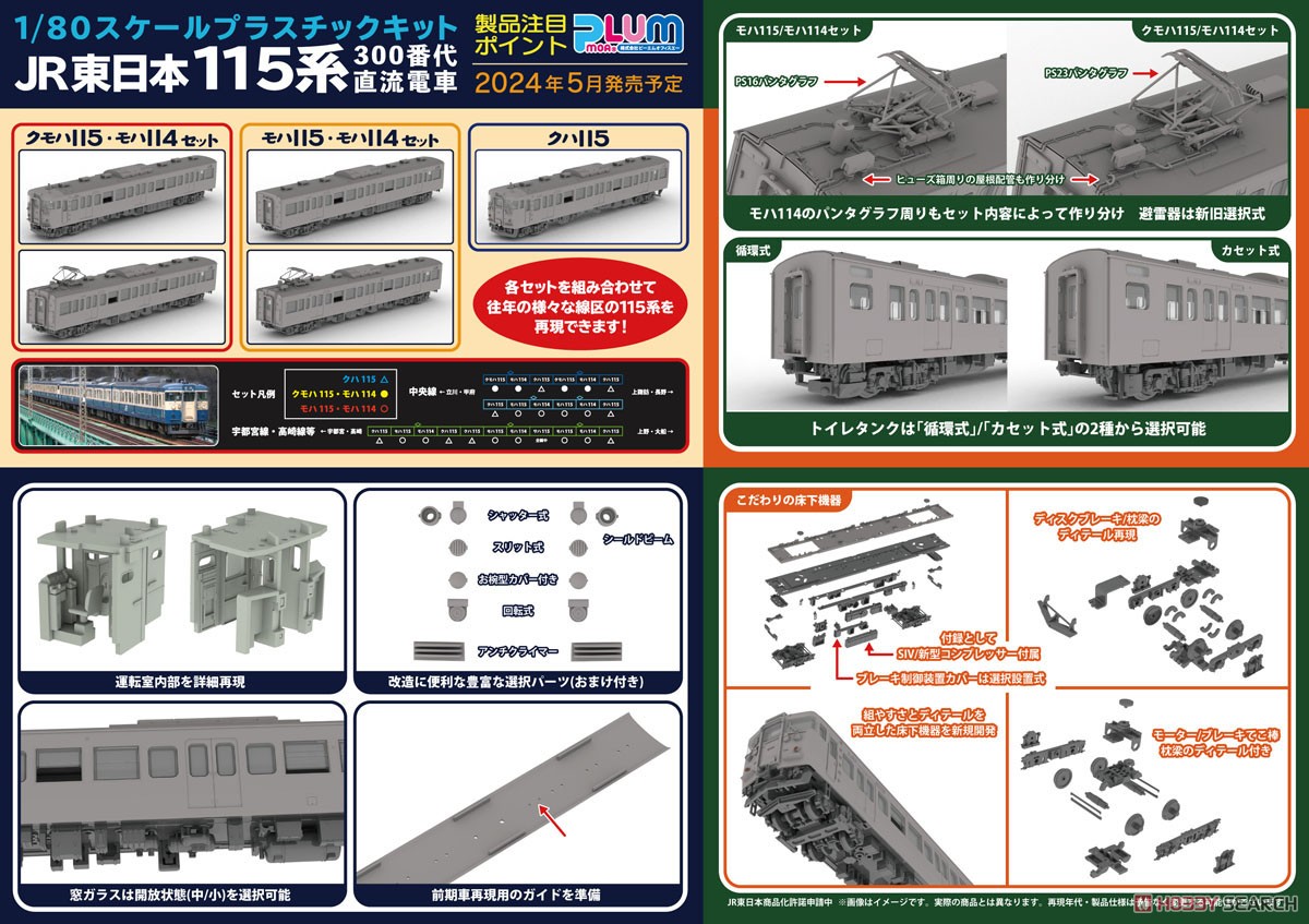 16番(HO) JR東日本115系300番代直流電車 [モハ115 / モハ114] キット (2両・組み立てキット) (鉄道模型) その他の画像2