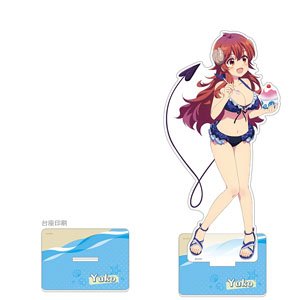 The Demon Girl Next Door 2-Chome [Especially Illustrated] Extra Large Acrylic Stand (Yuko Yoshida / Sea) (Anime Toy)
