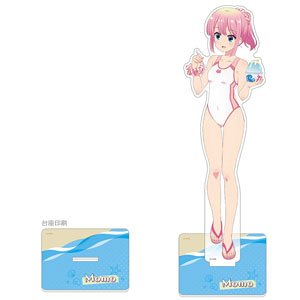 The Demon Girl Next Door 2-Chome [Especially Illustrated] Extra Large Acrylic Stand (Momo Chiyoda / Sea) (Anime Toy)