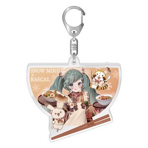 Snow Miku 2024 x Rascal Glitter Acrylic Key Ring (Anime Toy)