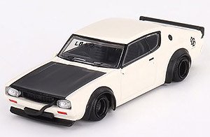 Nissan スカイライン ケンメリ リバティーウォーク ホワイト(右ハンドル) (ミニカー)