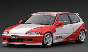 Honda CIVIC (EG6) White/Red (Diecast Car)