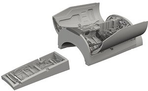 F-16C wheel bays early PRINT (for Kinetic) (Plastic model)