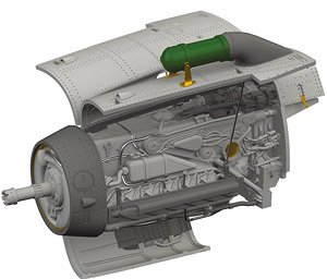 Bf109G-2/G-4 エンジン (エデュアルド用) (プラモデル)