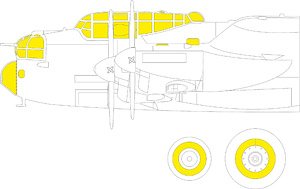 Masking Sheet for Lancaster B.Mk.III Dambuster T Face (for HKM) (Plastic model)