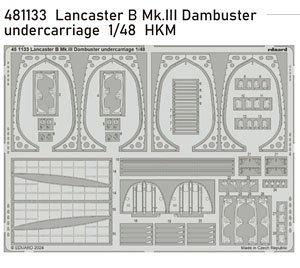 ランカスター B.Mk.III ダムバスター 着陸装置エッチングパーツ (HKM用) (プラモデル)