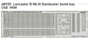 ランカスター B.Mk.III ダムバスター 爆弾槽エッチングパーツ (HKM用) (プラモデル)