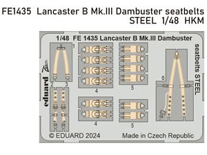 Lancaster B.Mk.III Dambuster Seatbelts STEEL (for HKM) (Plastic model)