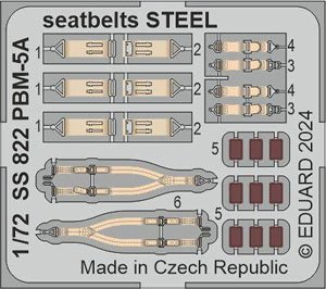 PBM-5A シートベルト (ステンレス製) (アカデミー用) (プラモデル)