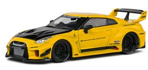 Nissan GT-R R35 LB Silhouette (Yellow) (Diecast Car)
