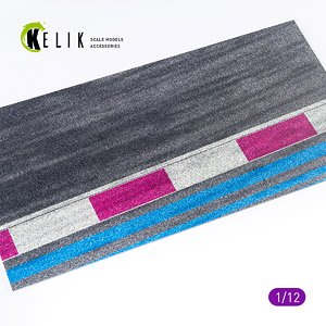 ASPHALT ROAD MOTO RACE TRACK TYPE 3 BASE - ACRYLIC 3mm (180 X 357mm) (Plastic model)