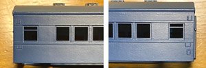 1/80(HO) SUHAFU43-10 (Toilet Window Original Style) Paper Kit, Made of Paper, One Car (Unassembled Kit) (Model Train)