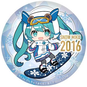 SNOW MIKU2024 ぷにぷに缶バッジ 15th メモリアルビジュアル 2016ver. (キャラクターグッズ)