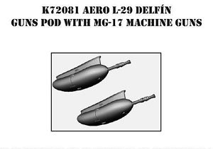 L-29 デルフィン MG-17 ガンポッド (2個入) (プラモデル)