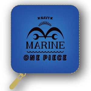 One Piece Leather Accessory Case Navy (Anime Toy)