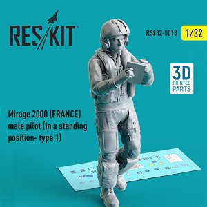 MIRAGE 2000 (FRANCE) MALE PILOT (IN A STANDING POSITION- TYPE 1) (3D PRINTED) (Plastic model)