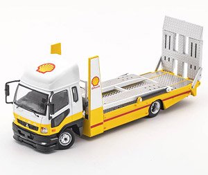 三菱 Fuso トラック - ダブルデッカートレーラー / SHELL イエロー/ホワイト (ミニカー)