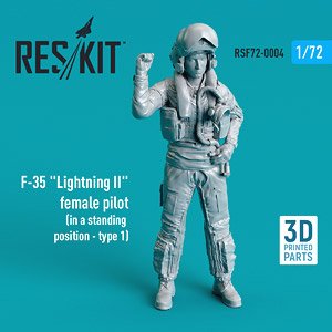 F-35 `LIGHTNING II` FEMALE PILOT (IN A STANDING POSITION - TYPE 1) (3D PRINTED) (Plastic model)