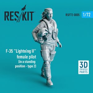 F-35 `LIGHTNING II` FEMALE PILOT (IN A STANDING POSITION - TYPE 2) (3D PRINTED) (Plastic model)