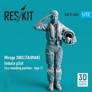 MIRAGE 2000 (TAIWAN) FEMALE PILOT (IN A STANDING POSITION - TYPE 1) (3D PRINTED) (Plastic model)