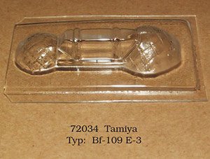 Bf109E-3 Canopy (for Tamiya) (Plastic model)