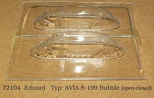 AVIA S-199 Bubble Canopy (Open / Closed) (for Eduard) (Plastic model)