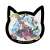 「初音ミク×招き猫」 猫型アクリルマグネット Art by らっす 黒猫 座り右手あげ (キャラクターグッズ) 商品画像1