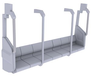 16番(HO) 1/80スケール 新型ロングシート内装セット プラスチックキット (1両分) (組み立てキット) (鉄道模型)