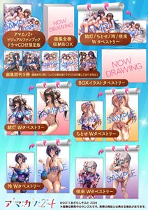 『アマカノ2+ ビジュアルファンブック ドラマCD付限定版』+画集既刊5冊+画集全巻収納BOX+『Wタペストリー5枚フルセット』+『BOXイラストタペストリー』 (画集・設定資料集)