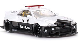 Nissan Skyline GT-R R34 Kaido Works (V2 Aero) Patrol Car (RHD) (Diecast Car)