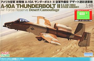 USAF A-10A Thunderbolt II AFRC Desert Camouflage w/Metal Parts Machine Gun & Pitot Tube (Plastic model)