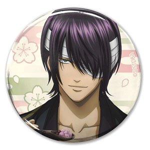 Gin Tama. Shinsuke Takasugi 65mm Can Badge Sakura Anmitsu Ver. (Anime Toy)