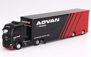 メルセデス ベンツ アクターズ w/ レーシングトランスポーター `ADVAN`(右ハンドル) (ミニカー)