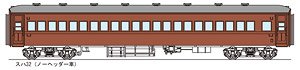 16番(HO) スハ32 (ノーヘッダー車) コンバージョンキット (組み立てキット) (鉄道模型)