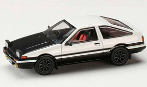 トヨタ スプリンター トレノ GT APEX (AE86) JDM Style カーボンボンネット ホワイト/ブラック (ミニカー)