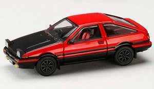 トヨタ スプリンター トレノ GT APEX (AE86) JDM Style カーボンボンネット レッド/ブラック (ミニカー)