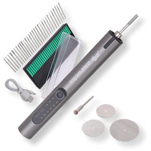 Rechargeable Mini Router 3-step Variable Speed Lighting Deep Silver (Hobby Tool)