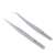 Extremely Knurled Precision Stainless Steel Tweezers Straight Tip, (Set of 2) w/Case (Hobby Tool) Item picture1