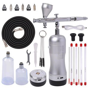 AERO CROSS Rechargeable Airbrush ver.3.5 Shine Silver (Double Action) (Air Brush)