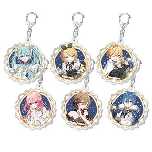 Hatsune Miku Xmas SHOP 2023 Trading Glitter Acrylic Key Ring (Set of 6) (Anime Toy)