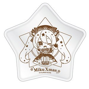 Hatsune Miku Xmas Shop 2023 Star Type Plate (Anime Toy)