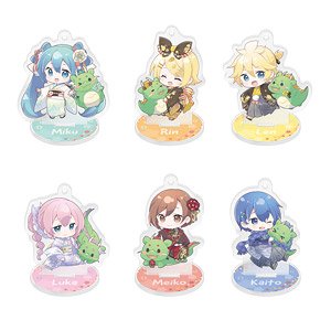 Hatsune Miku New Year Shop 2024 Trading Acrylic Stand Key Ring (Set of 6) (Anime Toy)