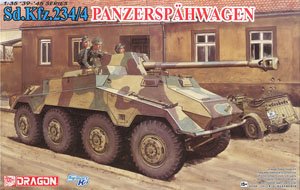 WW.II Sd.Kfz.234/4 Panzerspahwagen w/Aluminum Gun Barrel/3D Printed Parts/Metal Parts (Plastic model)