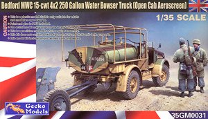 Bedford MWC 15-cwt 4x2 200 Gallon Water Bowser Truck (Open Cab Aeroscreen) (Plastic model)