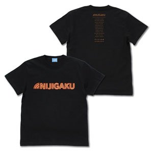 ラブライブ！虹ヶ咲学園スクールアイドル同好会 ネオンサインロゴ Tシャツ BLACK XL (キャラクターグッズ)
